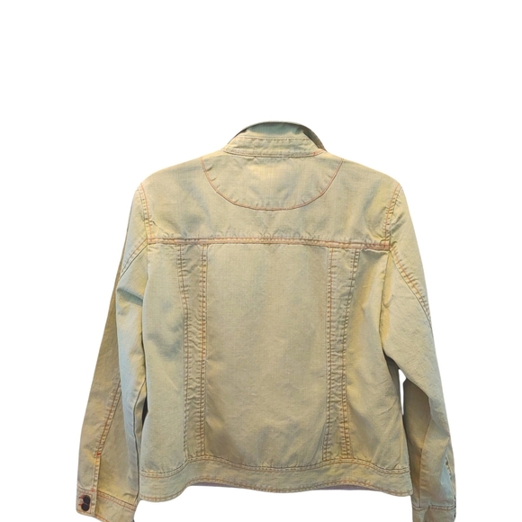 Ruff Hewn women's long sleeve casual jean jacket coats light mint green large - Picture 7 of 12